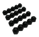 Radmuttern-Kappen / Rad Caps 17mm schwarz Set=20St