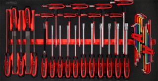 Schraubendreher- / und Feilen-Satz in Schaumstoffeinlage, 42-tlg