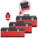 Kunststoff-Stahlblech-Werkzeugkisten-Satz, 3-tlg
