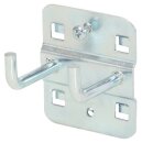 Doppelter Werkzeughalter mit senkrechtem Hakenende,...