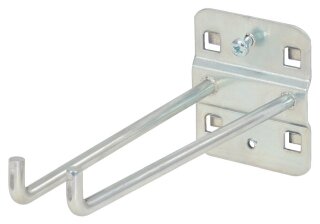 Doppelter Werkzeughalter mit senkrechtem Hakenende, Ø 6 mm, 150mm