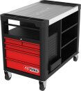 PERFORMANCEplus P35 SCHWARZ/ROT Werkstattwagen mit 12 Schubladen