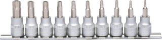3/8" Bit-Stecknuss-Satz, 10-tlg, TB10-TB55 mit Stirnlochbohrung