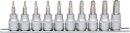 3/8" Bit-Stecknuss-Satz, 10-tlg, TB10-TB55 mit Stirnlochbohrung