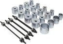 Zug- und Druckh&uuml;lsen-Satz | mit 4 Spindeln | 24-tlg.