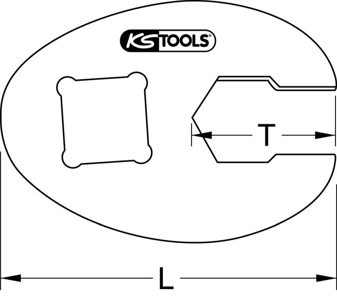 KS Tools 9131325 Maulschlüssel - 1/2 Zoll Sechskant Einsteckwerkzeug 24mm