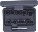 3/8" Spiral-Profil-Kraft-Stecknuss-Satz, 10-tlg
