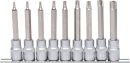 1/2" Bit-Stecknuss-Satz, lang, 9-tlg, TB20-TB60 mit Stirnlochbohrung