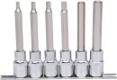 1/2" CHROMEplus Bit-Stecknuss-Satz Innensechskant, 6-tlg 5-12mm,lang