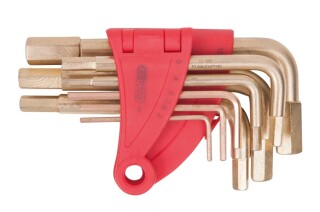 BRONZEplus Innensechskant-Winkelstiftschlüssel-Satz Zoll 10-tlg