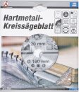 Hartmetall-Kreiss&auml;geblatt | &Oslash; 160 x 20 x 2,4 mm | 36 Z&auml;hne