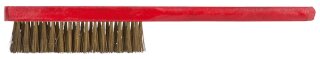 BRONZEplus Handbürste, Zinnbronzedraht, gewellt, 4 Reihen