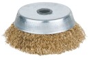 BRONZEplus Topfb&uuml;rste, Zinnbronzedraht, gewellt, &Oslash; 85 mm