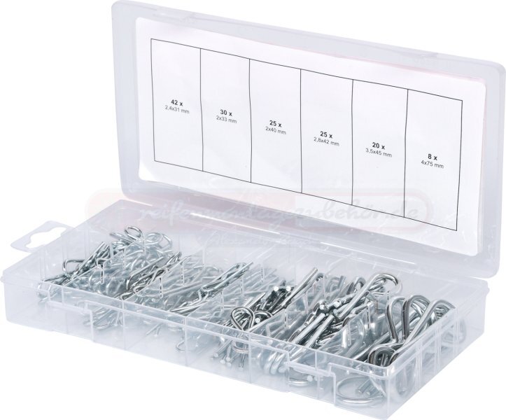 110-teiliges Federsplinte-Set Aus Edelstahl - 7 Größen Für Auto, Werkstatt & Mehr