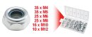 Sortiment Sicherungsmuttern, M4-12, 146-tlg