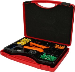 Sortiment Drahtendhülse mit Crimpzange, 0,25 mm² - 6,0 mm², 1001-tlg
