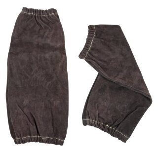 Lederärmel, dunkelbraun, 2er Pack