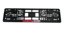 Kennzeichenhalter schwarz mit Druck | Hintergrund = schwarz | Schrift = weiss