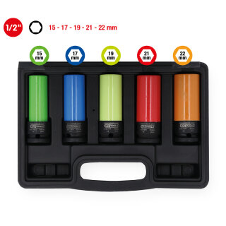 Kraft-Schoneinsatz-Satz | Antrieb Innenvierkant 12,5 mm (1/2") | 6-tlg.