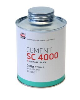 Cement SC 4000 (ckw-frei) schwarz 700g (780ml)  Industriekleber für Gummi, Neopren