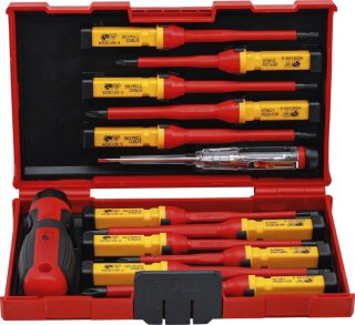 VDE-Schraubendreher-Satz | mit Wechselklingen | 13-tlg.