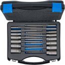 Steckschl&uuml;ssel-Einsatz-Satz, Sechskant | extra lang | Antrieb Au&szlig;ensechskant 6,3 mm (1/4") | f&uuml;r Bohrmaschinen | SW 5,5 - 19 mm | 15-tlg.