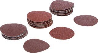 Schleifblatt-Satz für Exzenterschleifer | Ø 50 mm | K 60 - 80 - 120 | 30-tlg.