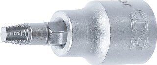 Schraubenausdreher-Bit-Einsatz | Antrieb Innenvierkant 10 mm (3/8") | für defektes T-Profil (für Torx) T27