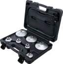 &Ouml;lfilterschl&uuml;ssel-Satz | mit &Ouml;lfilter-Ablassschlauch | f&uuml;r VAG, BMW, Citro&euml;n, Peugeot, Ford, Mercedes-Benz, Opel, Volvo | 8-tlg.