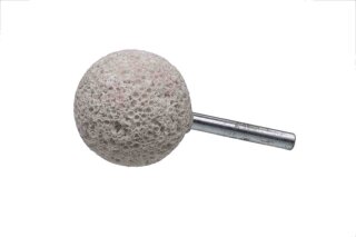 Muschelstein, Aufrauher, Schleifkugel mit Schaft 6mm