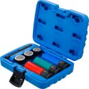 Spiral-Profil-Steckschl&uuml;ssel-Einsatz-Satz / Schraubenausdreher &amp; Kraft-Schoneinsatz-Satz | Antrieb Innenvierkant 12,5 mm (1/2") | SW 17 / 19 / 21 mm | 7-tlg.