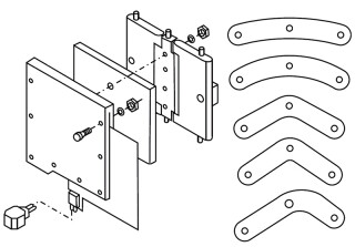 TP EM Heizplatte Nr. 2, komplett, 330 x 330 mm