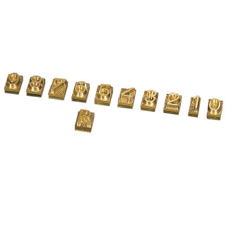 Zahlen für Brennstempel, Komplett-Set 0-9