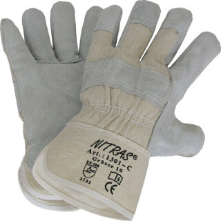 NITRAS Spaltlederhandschuh, Gr. 10, Split Star 1