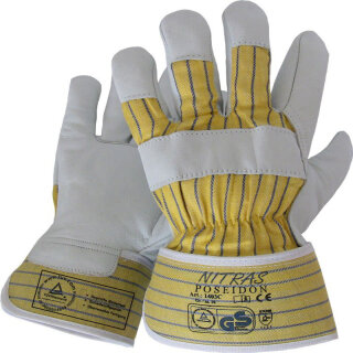 NITRAS Poseidon Rindvollleder-Handschuh Gr. 10