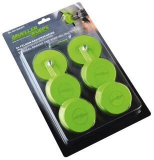 Restposten-Abverkauf Radierscheiben-Set konisch, grün, 6 Stück inkl. Adapter für Bohrfutter