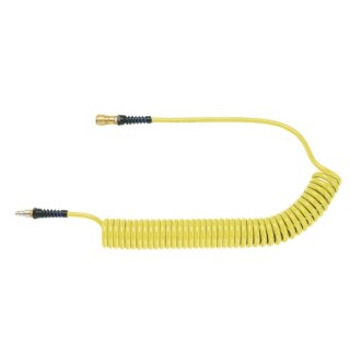 Druckluft Spirale, rot, 3/8", 8 m lang mit Standard Schnellschlusskupplung und Stecknippel