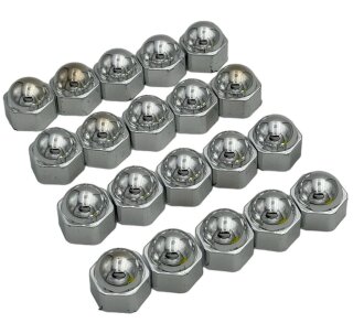 Radmuttern-Kappen / Rad Caps chrom Set=20St