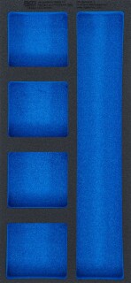 Werkstattwageneinlage 1/3, leer: 5 Ablagefächer | 408 x 189 x 32 mm