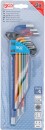 Winkelschl&uuml;ssel-Satz | Multicolour | extra lang | Innensechskant 1,5 - 10 mm | 9-tlg.
