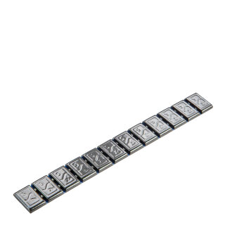 Klebegewicht - Typ 380, 60 g, Zink, Schwarz, 50 Riegel