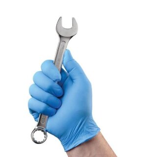 100x Nitril Einmalhandschuhe Manutril blau Gr. S - XL