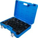 Kraft-Bit-Einsatz-Satz | Antrieb Innenvierkant 20 mm (3/4") | Innensechskant, T-Profil (f&uuml;r Torx) | 22-tlg.