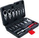 Einsteck-Ratschenring-Schl&uuml;ssel- und Bit-Satz | 6 - 20 mm | 27-tlg.