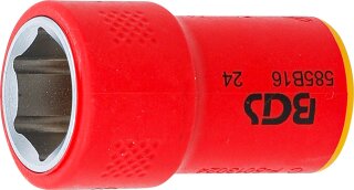 VDE-Steckschlüssel-Einsatz Sechskant | Antrieb Innenvierkant 10 mm (3/8") | SW 16 mm