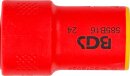 VDE-Steckschl&uuml;ssel-Einsatz Sechskant | Antrieb Innenvierkant 10 mm (3/8") | SW 16 mm