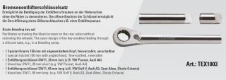 Bremsenentlüfterschlüsselsatz