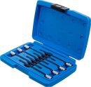 Bit-Einsatz-Sortiment | Antrieb Innenvierkant 6,3 mm (1/4") | T-Profil (f&uuml;r Torx) mit Kugelkopf T10 - T40 | 7-tlg.
