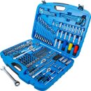 Steckschl&uuml;ssel-Satz Wellenprofil | Antrieb 6,3 mm (1/4") / 10 mm (3/8") / 12,5 mm (1/2") | 218-tlg.