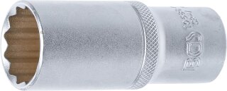 Steckschlüssel-Einsatz Zwölfkant, tief | Antrieb Innenvierkant 12,5 mm (1/2") | SW 24 mm